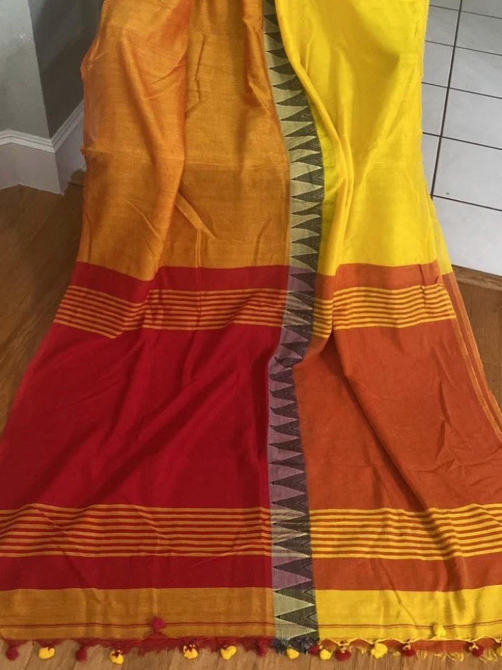 Linen saree